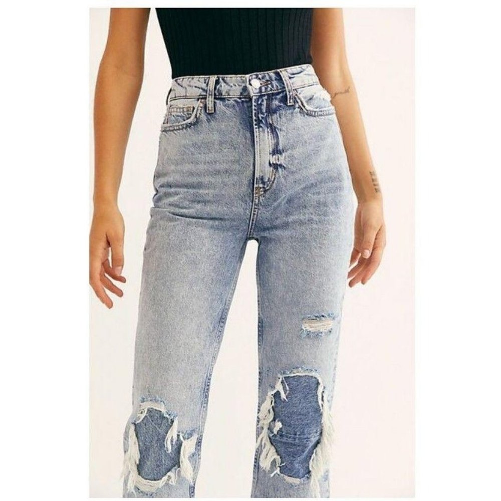 We the Free My Own Lane Distressed Acid Washed Jean - Picture 2 of 9